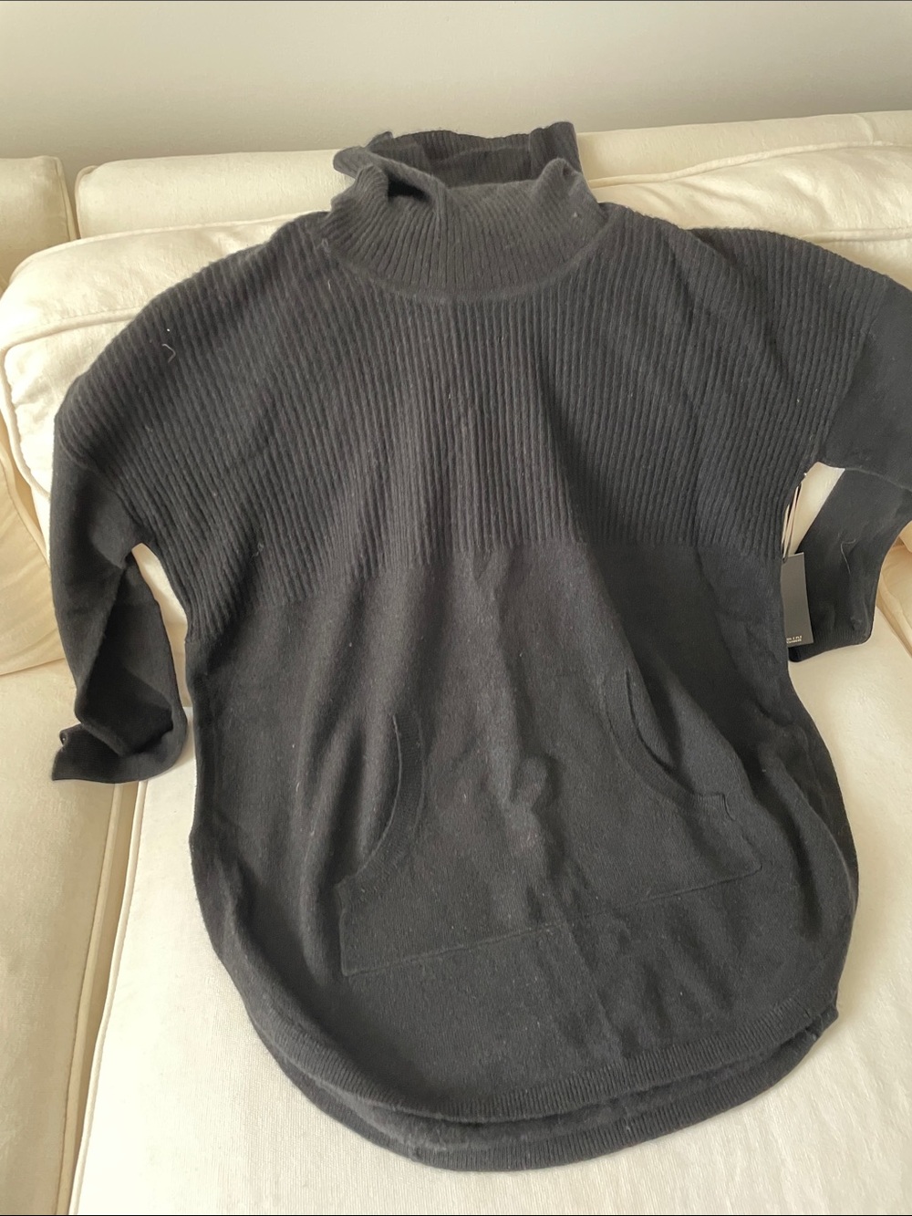 Cashmere Women’s Black Turtleneck Knit Sweater